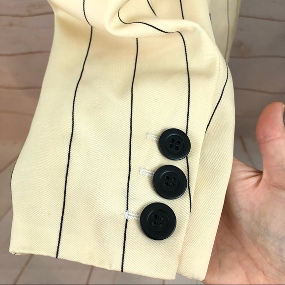 Vintage Escada Pinstriped Business Blazer Skirt Suit - Picture 8 of 15